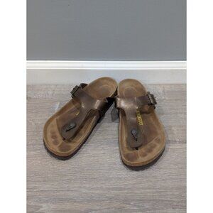 Birkenstock Gizeh Habana Oiled Leather Thong Sandal EU 41 US 8M, 10W